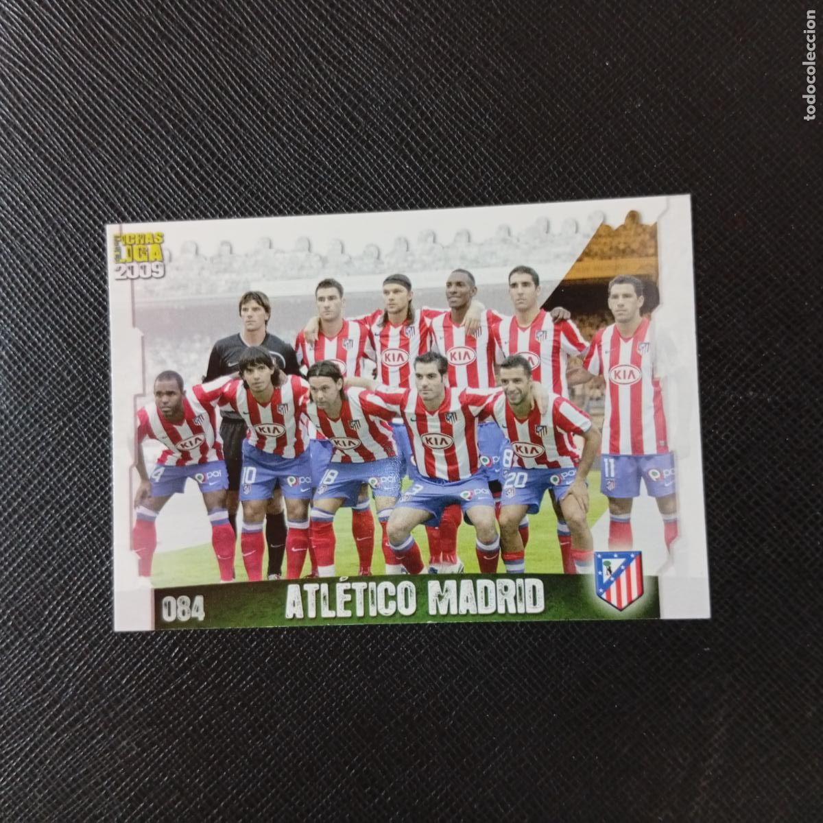 Football Stickers: 84 ALINEACION AT MADRID MUNDICROMO QUIZ GAME 2008 2009 FUTBOL 08 09 - A211 PG10