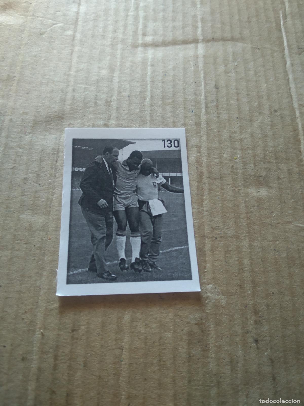 Cromos de f&uacute;tbol: 130 PELE LESIONADO CROMO FUTBOL ALBUM DE FIGURINHAS DO REI PELE O MELHOR JOGADOR CAPITAO GANCHO