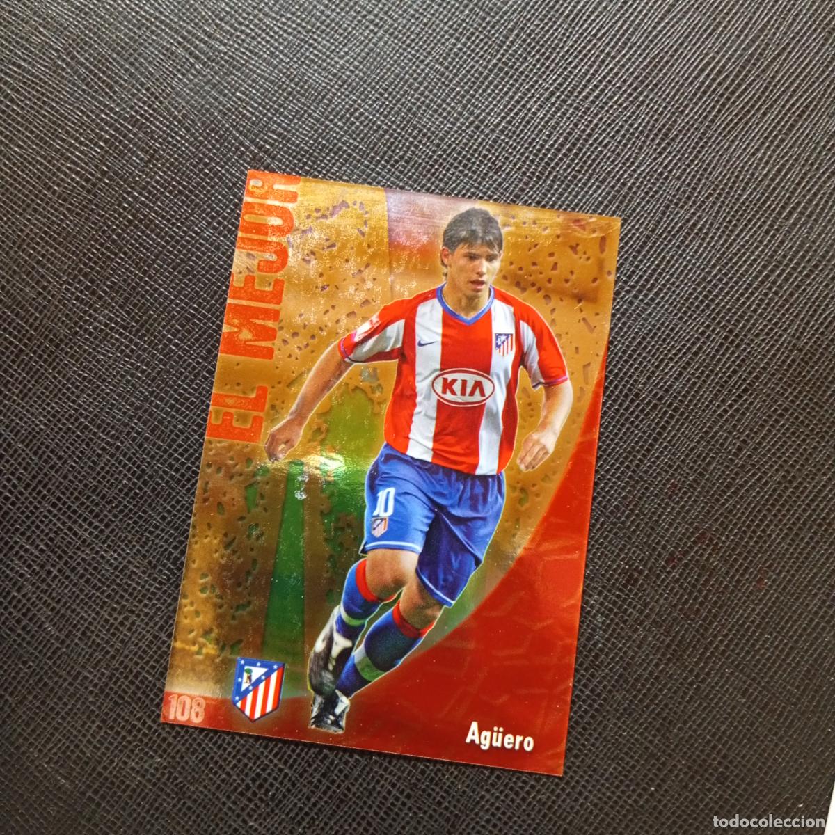 Cromos de f&uacute;tbol: 108 AGUERO AT MADRID MUNDICROMO QUIZ GAME 2008 2009 FUTBOL 08 09 - A211 PG13 PUNTAS RECTAS