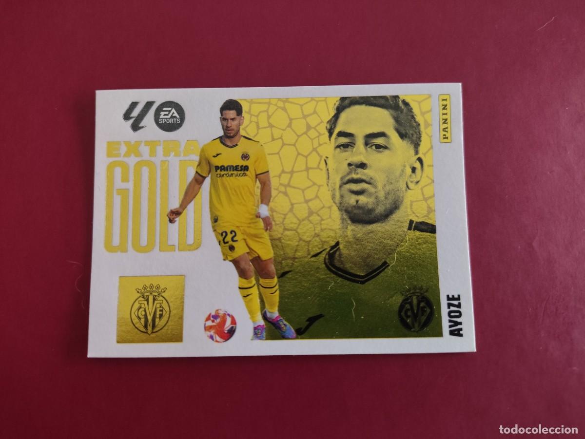 Cromos de f&uacute;tbol: AYOZE VILLARREAL EXTRA GOLD LIGA ESTE 2025/2026 25 26 NUEVO