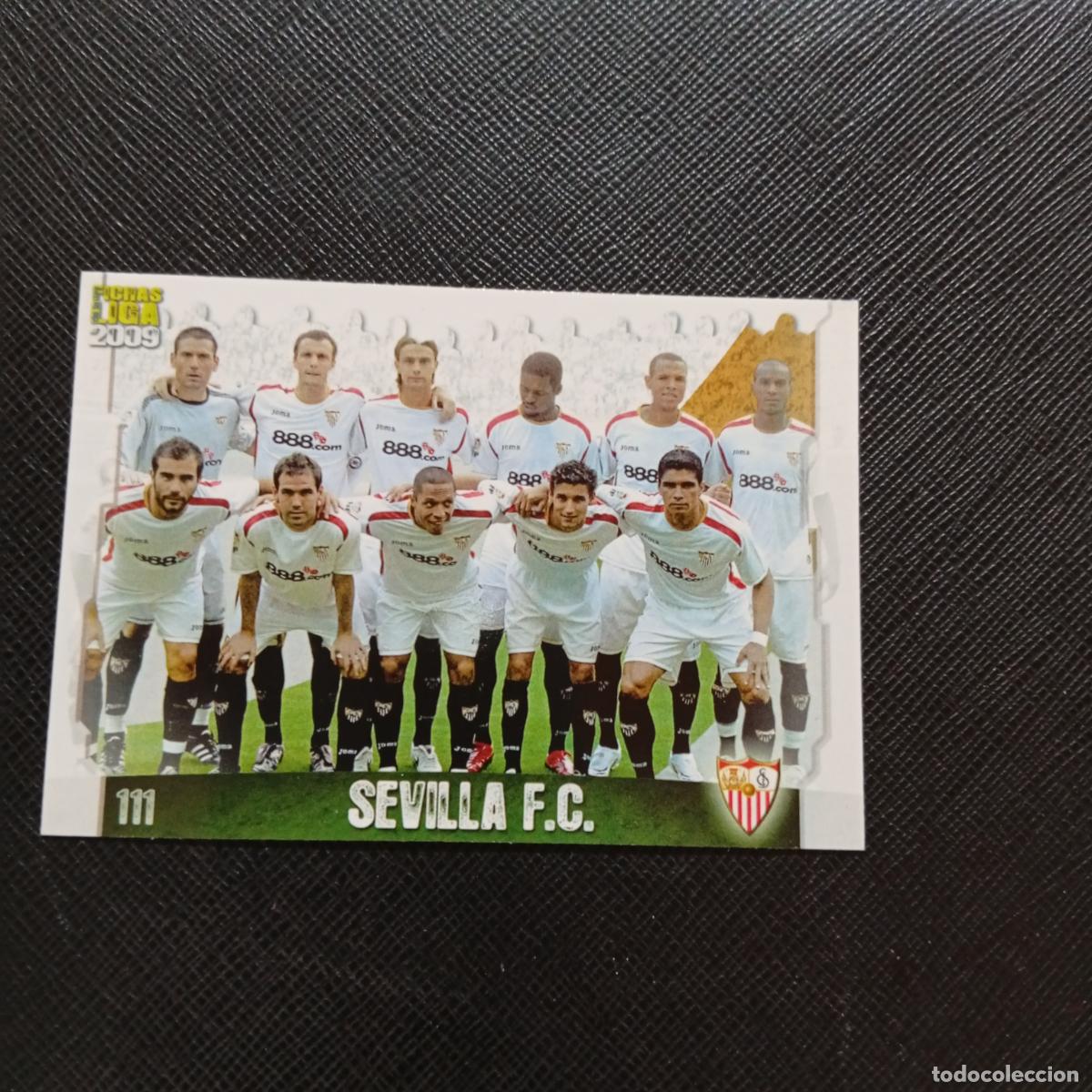 Cromos de f&uacute;tbol: 111 ALINEACION SEVILLA MUNDICROMO QUIZ GAME 2008 2009 FUTBOL 08 09 - A211 PG13 PUNTAS RECTAS