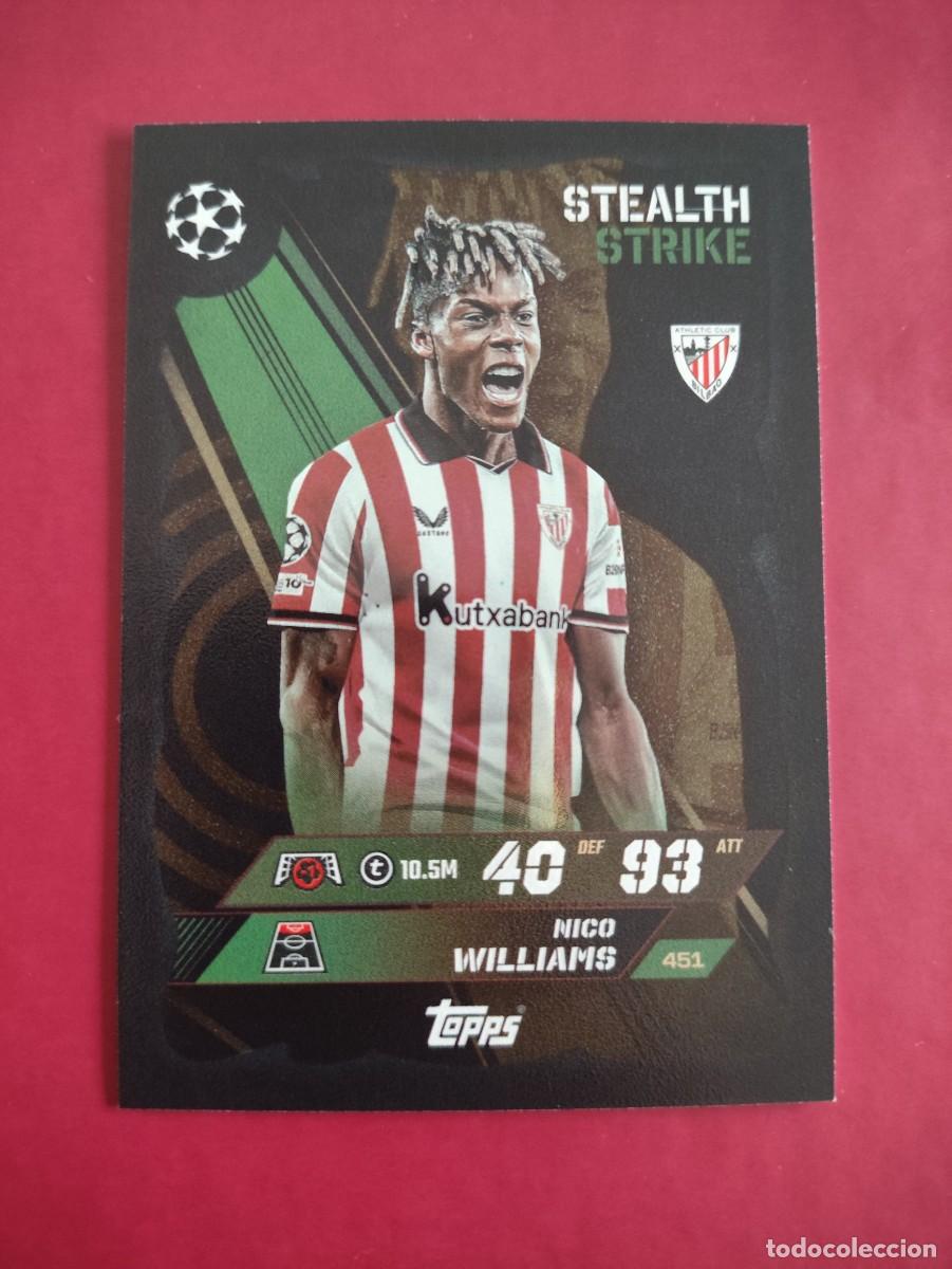 Cromos de f&uacute;tbol: 451 NICO WILLIAMS STEALTH STRIKE ATHLETIC DE BILBAO UCL ATTAX TOPPS 2025 2026 25 26