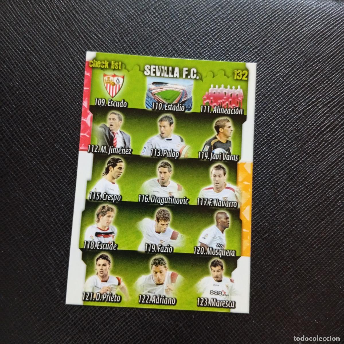 Fu&szlig;ball-Sticker: 132 CHECK LIST SEVILLA MUNDICROMO QUIZ GAME 2008 2009 FUTBOL 08 09 - A211 PG16