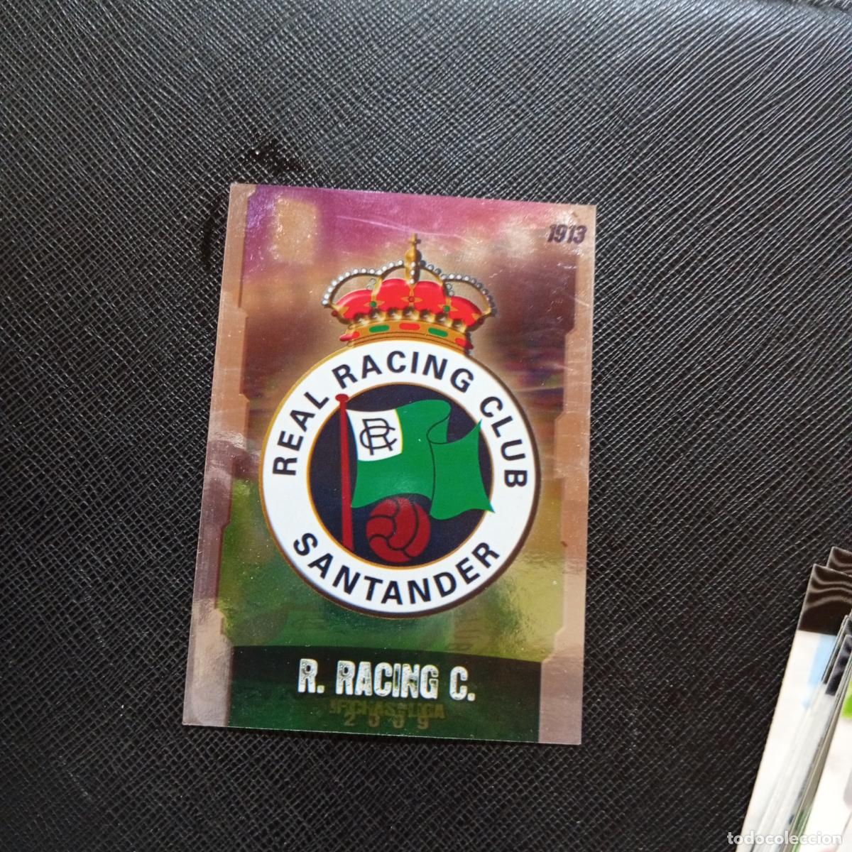 Fu&szlig;ball-Sticker: 136 ESCUDO RACING MUNDICROMO QUIZ GAME 2008 2009 FUTBOL 08 09 - A211 PG16 PUNTAS RECTAS