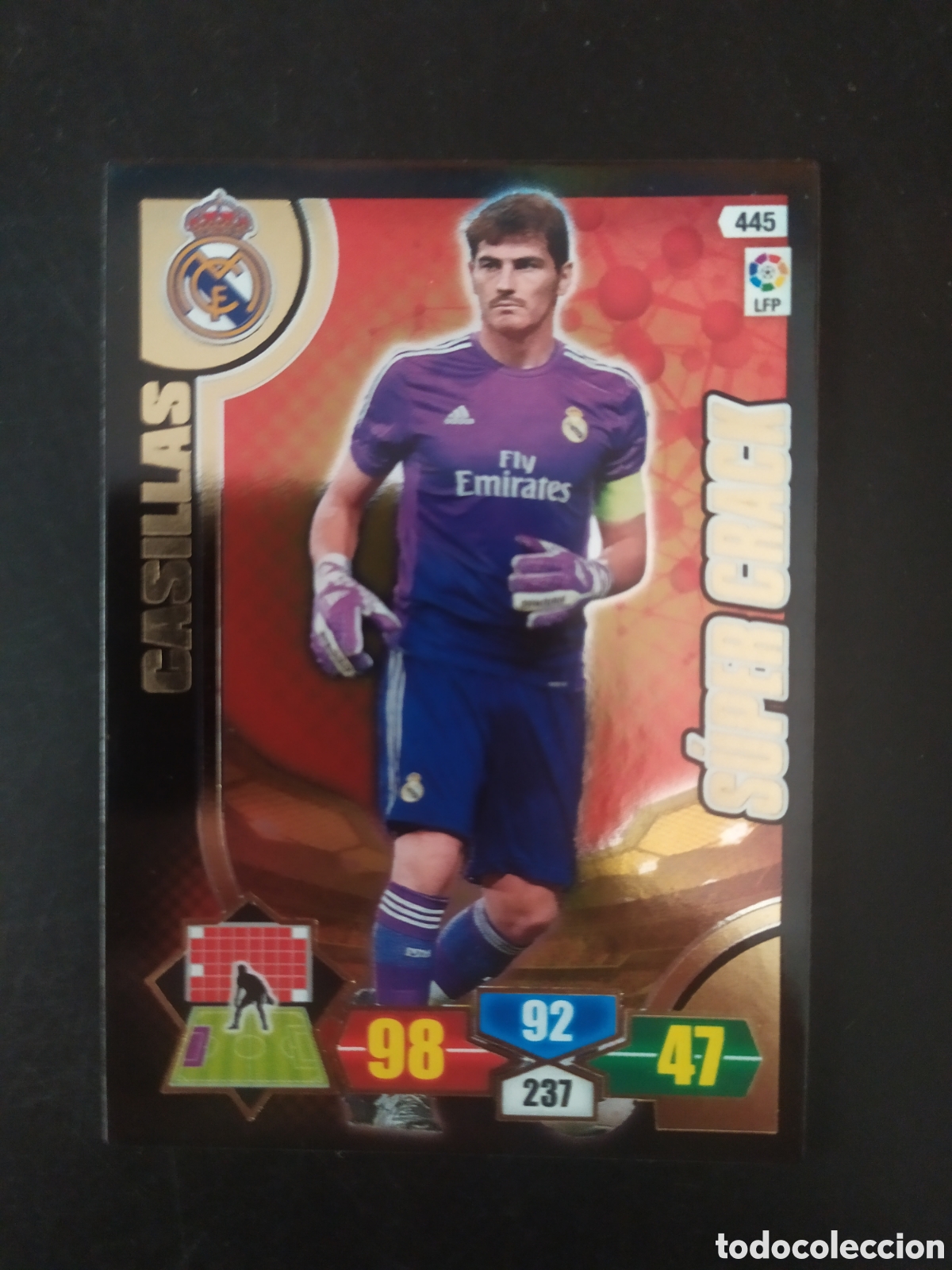 Cartes &agrave; collectionner de Football: Adrenalyn 2013 2014 13 14 panini Casillas super crack n&deg; 445 Real Madrid
