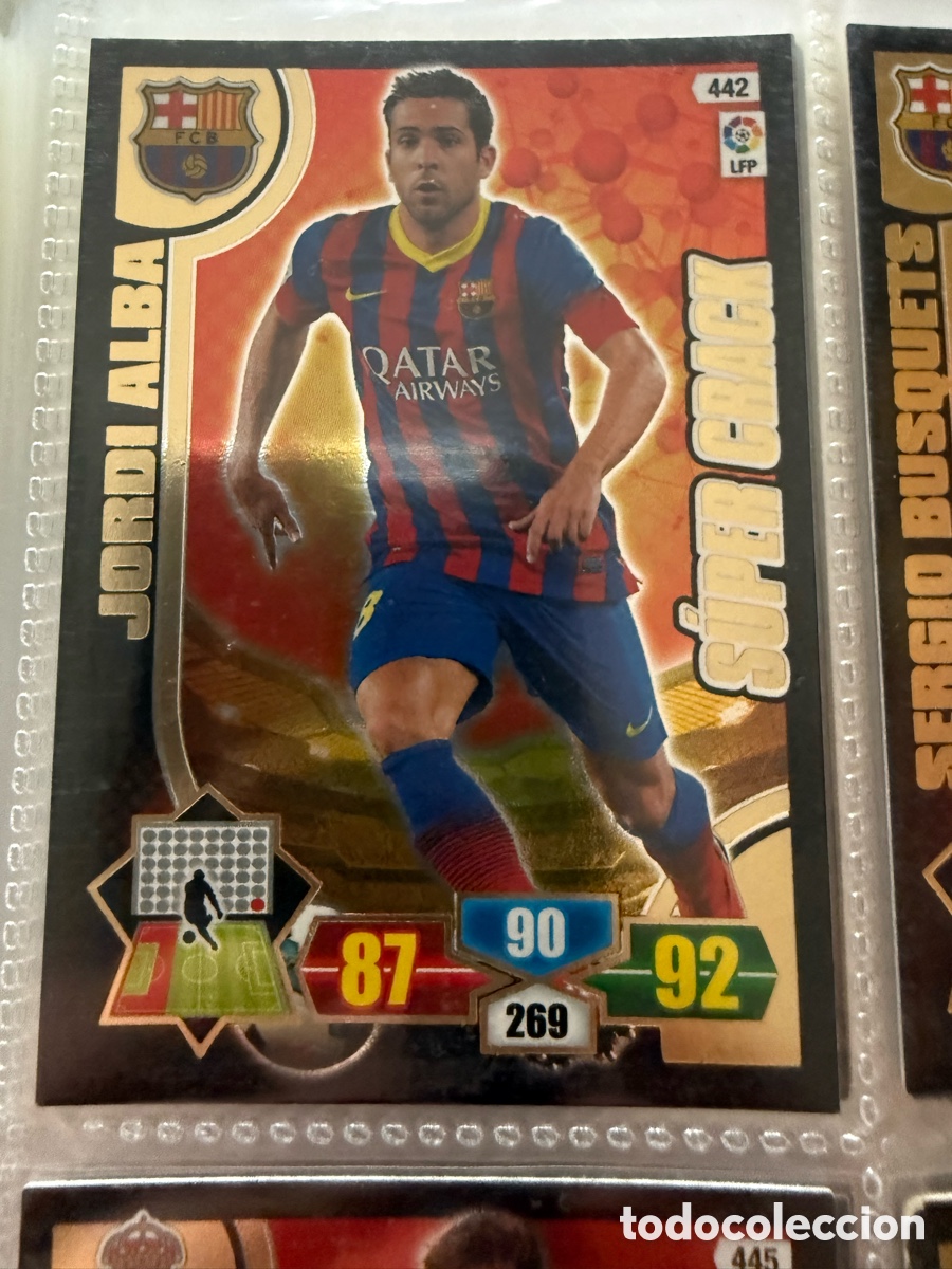 Cromos de f&uacute;tbol: Adrenalyn XL 2013-14. JORDI ALBA. SUPER CRACK