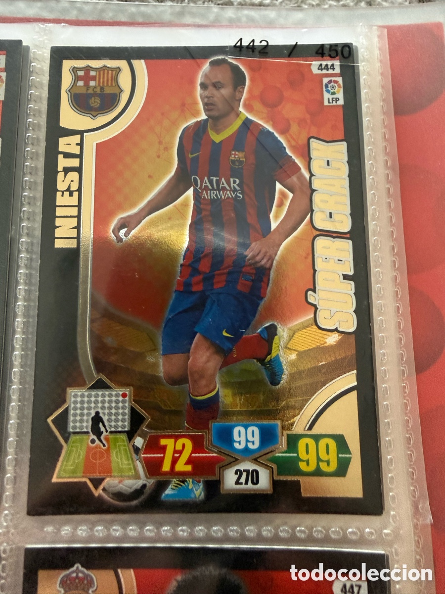Cromos de f&uacute;tbol: Adrenalyn XL 2013-14. INIESTA. SUPER CRACK