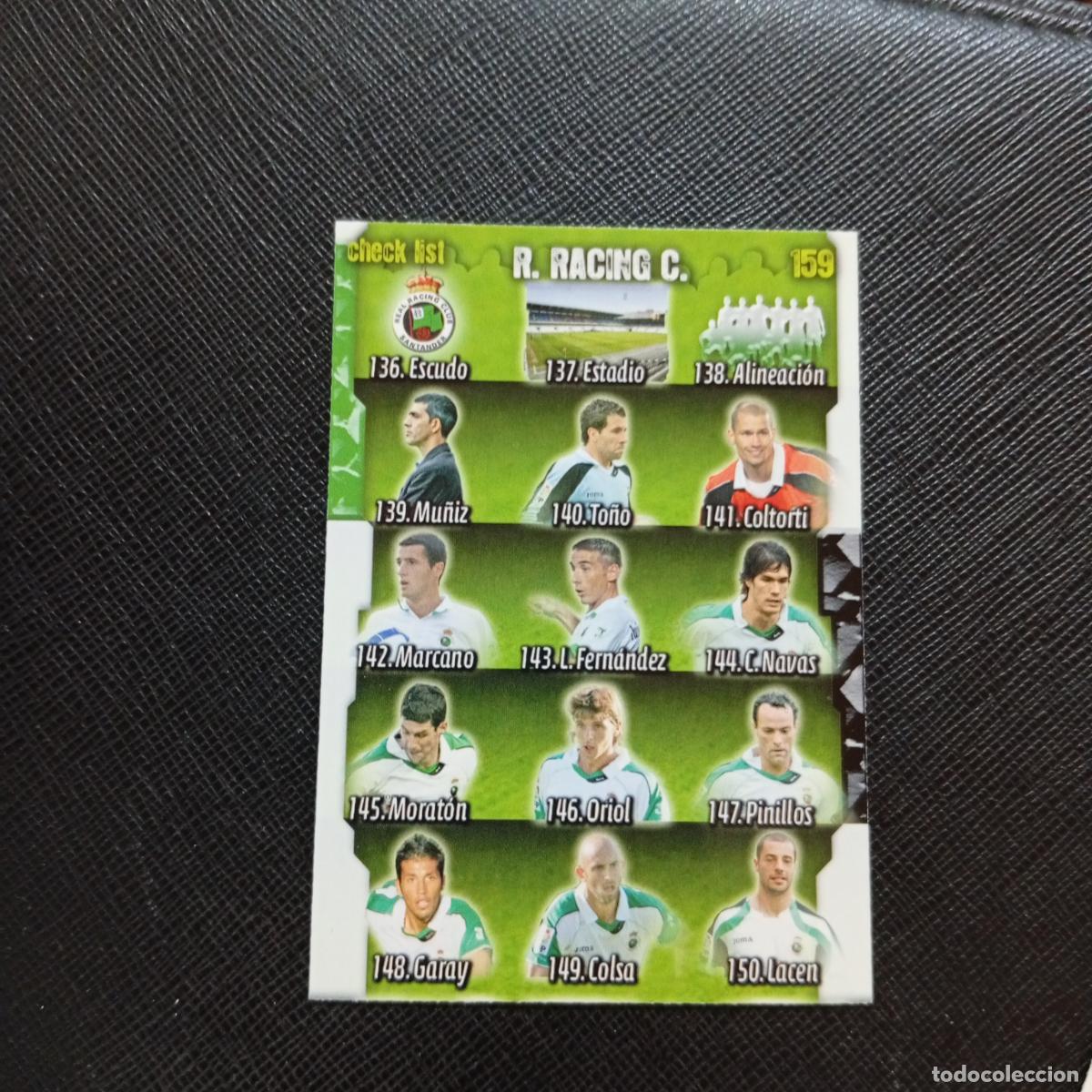 Cromos de f&uacute;tbol: 159 CHECK LIST RACING SANTANDER MUNDICROMO QUIZ GAME 2008 2009 FUTBOL 08 09 - A211 PG19