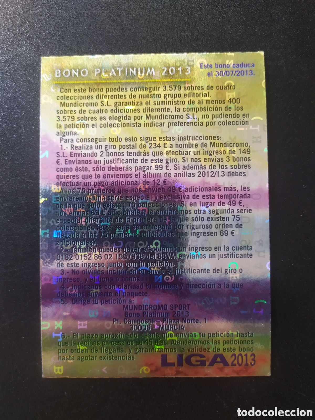 Cromos de f&uacute;tbol: Mundicromo fichas Liga 2012 2013 12 13 comodin 2013 bono comodin platinum brillo letras