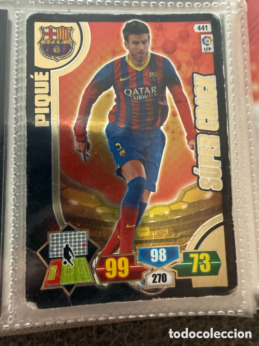 Cromos de f&uacute;tbol: Adrenalyn XL 2013-14. PIQUE. SUPER CRACK