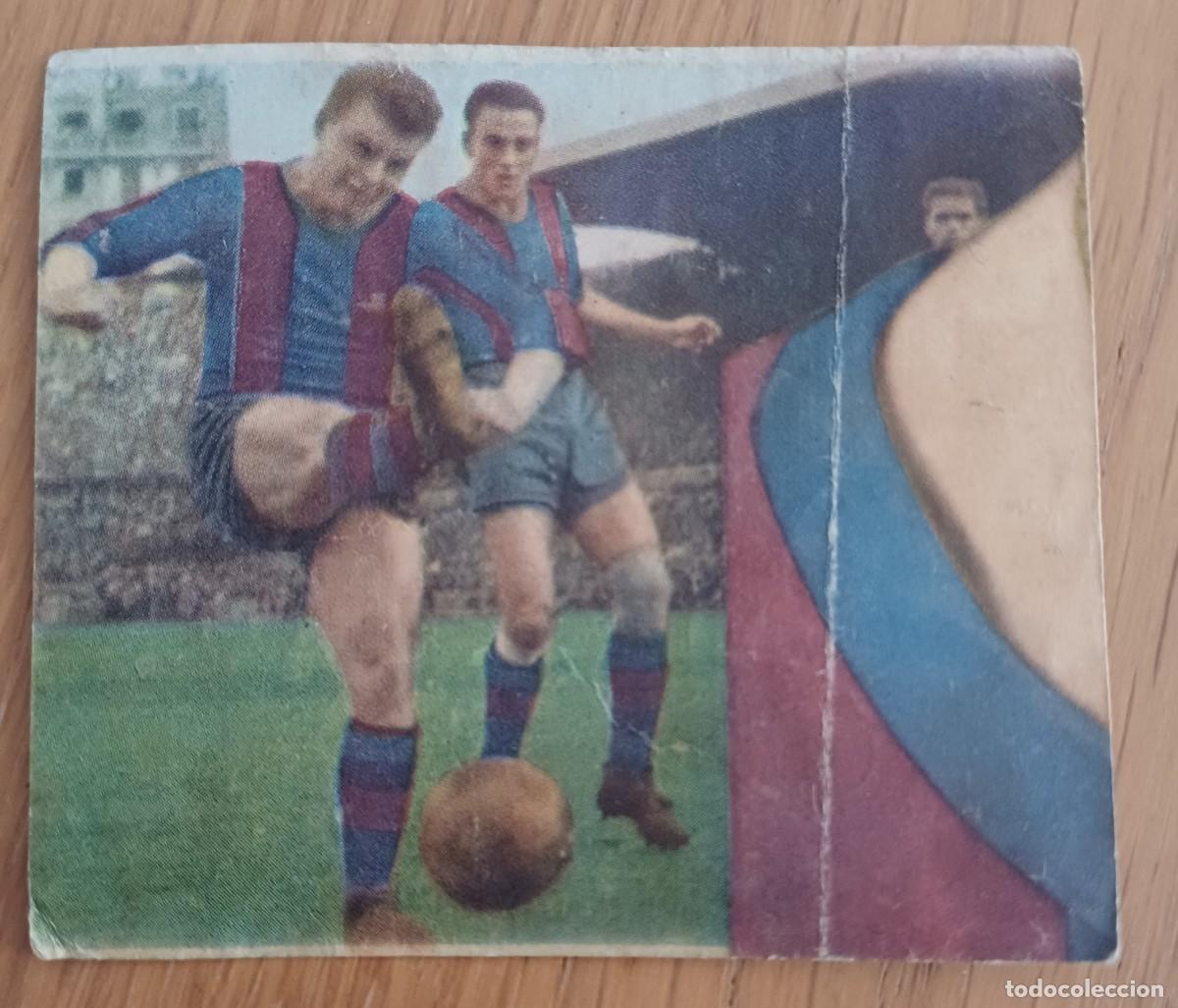 Cromos de f&uacute;tbol: cromo antiguo Kubala, n&ordm; 4, Fradera, fabrica de dulces, Mataro