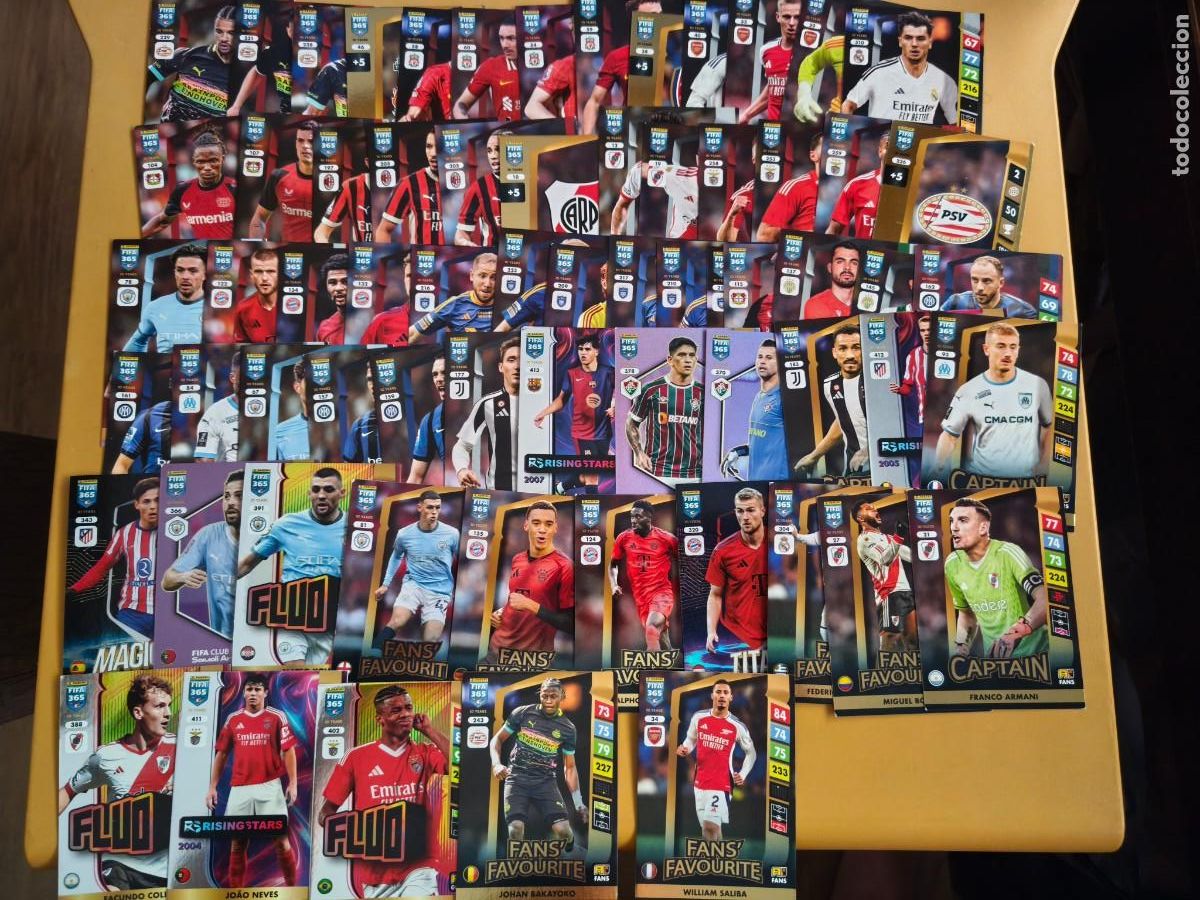 Cromos de f&uacute;tbol: adrenalyn fifa 2025, contiene 66 cromos
