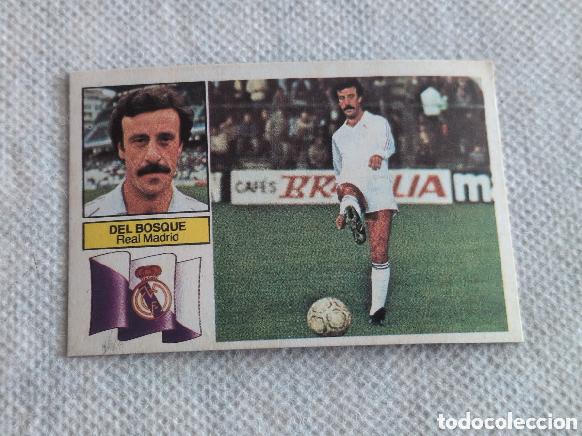 Cromos de f&uacute;tbol: DEL BOSQUE REAL MADRID VERSION SIN PUBLICIDAD LIGA ESTE 1982/83 82 83 NUNCA PEGADO SIN PEGAR