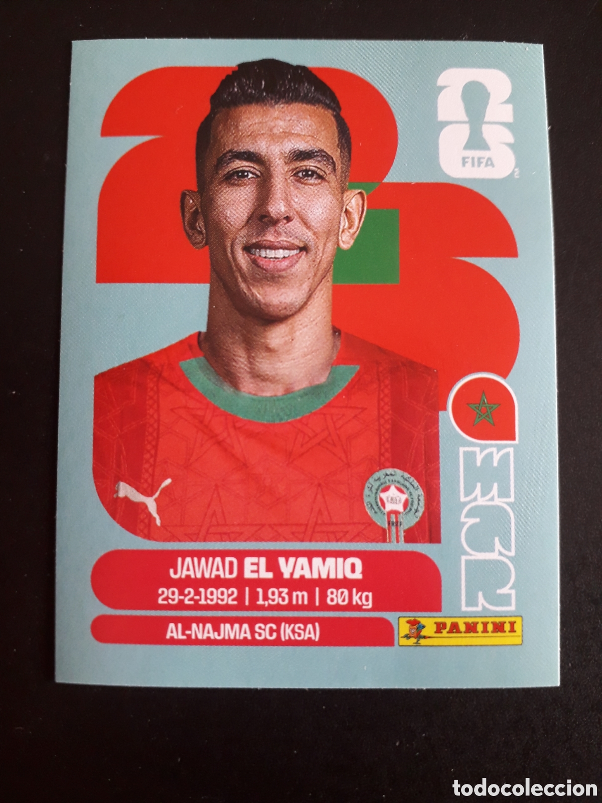 Cromos de f&uacute;tbol: EL YAMIQ MARRUECOS MAR 8 MUNDIAL F&Uacute;TBOL 2026 FIFA WORLD CUP PANINI SIN PEGAR PEDIDO M&Iacute;NIMO 3&euro;