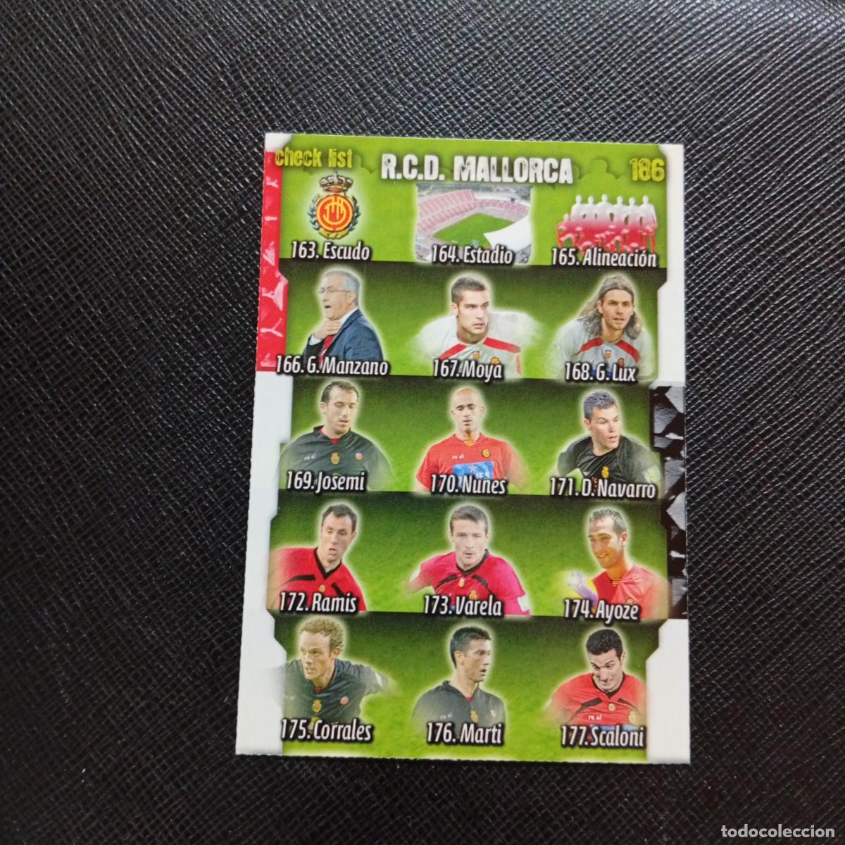 Cromos de f&uacute;tbol: 186 CHECK LIST MALLORCA MUNDICROMO QUIZ GAME 2008 2009 FUTBOL 08 09 - A211 PG23