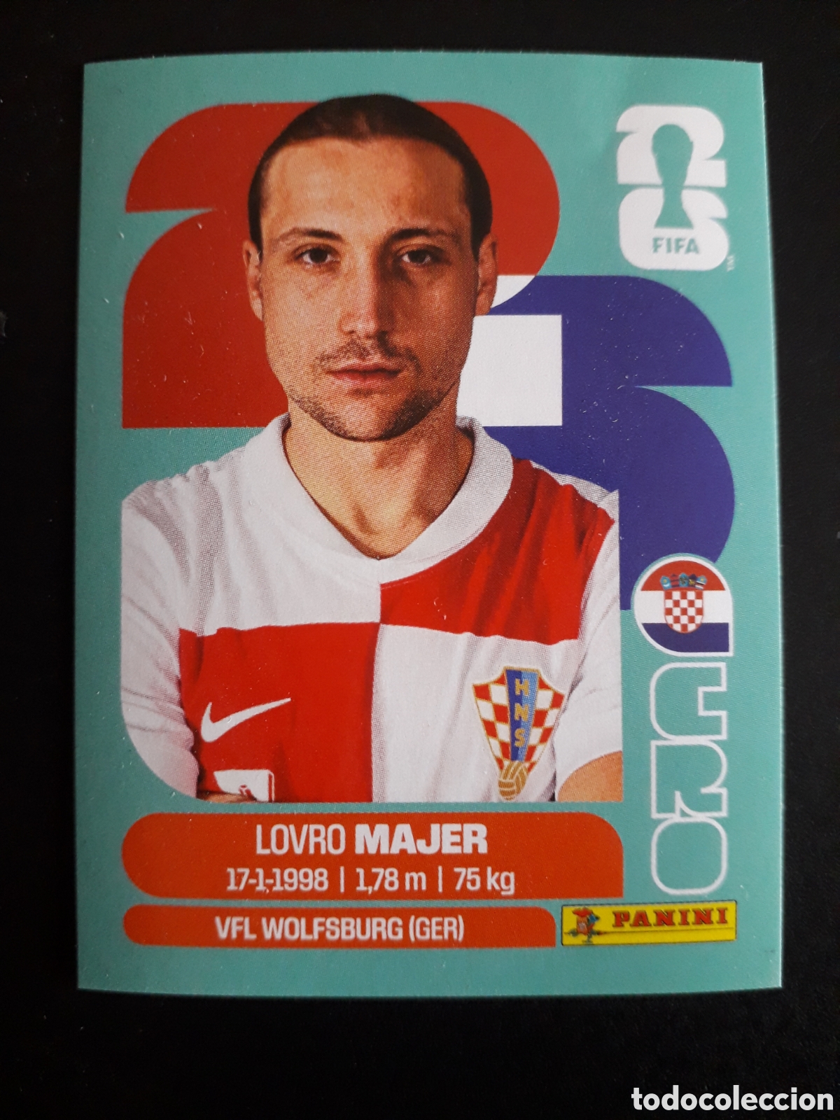 Cromos de f&uacute;tbol: MAJER CROACIA CRO 12 MUNDIAL F&Uacute;TBOL 2026 FIFA WORLD CUP PANINI SIN PEGAR PEDIDO M&Iacute;NIMO 3&euro;.