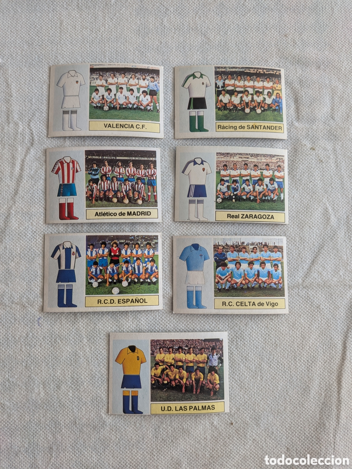 Cromos de f&uacute;tbol: LOTE 7 CROMOS DE EQUIPOS. ED ESTE 82/83 DIFERENTES.