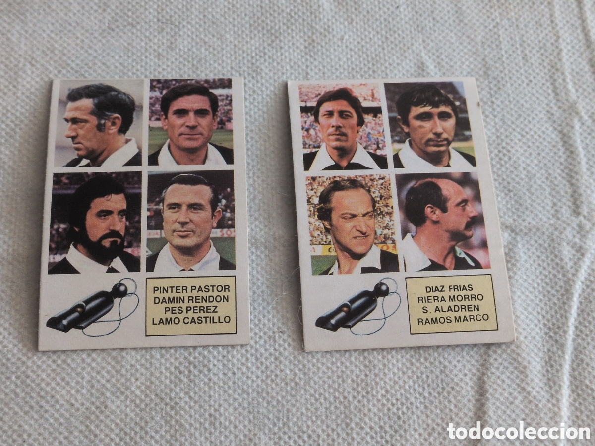 Cromos de f&uacute;tbol: LOTE 2 CROMOS ARBITROS ED ESTE 82/83 DIFERENTES