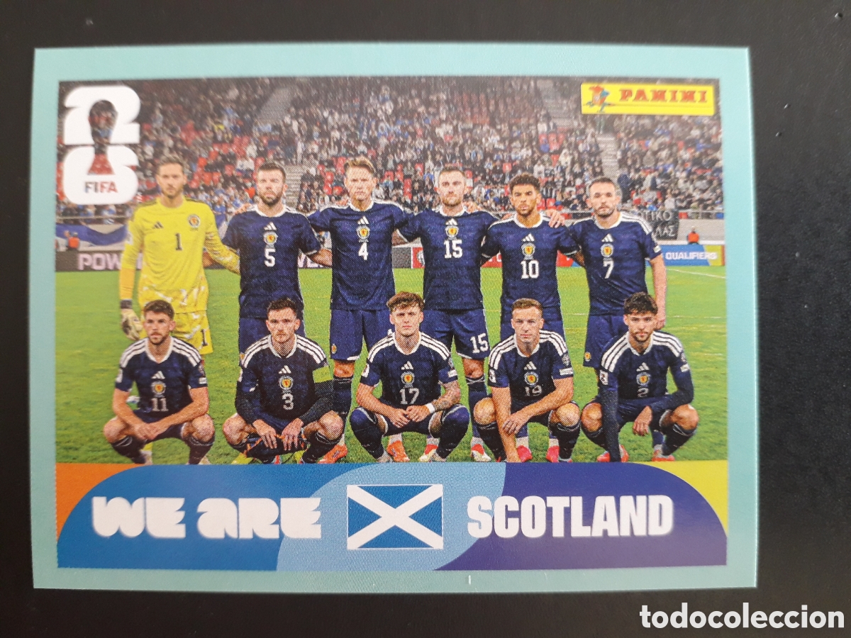 Cromos de f&uacute;tbol: EQUIPO ESCOCIA SCO 13 MUNDIAL F&Uacute;TBOL 2026 FIFA WORLD CUP PANINI SIN PEGAR PEDIDO M&Iacute;NIMO 3&euro;.