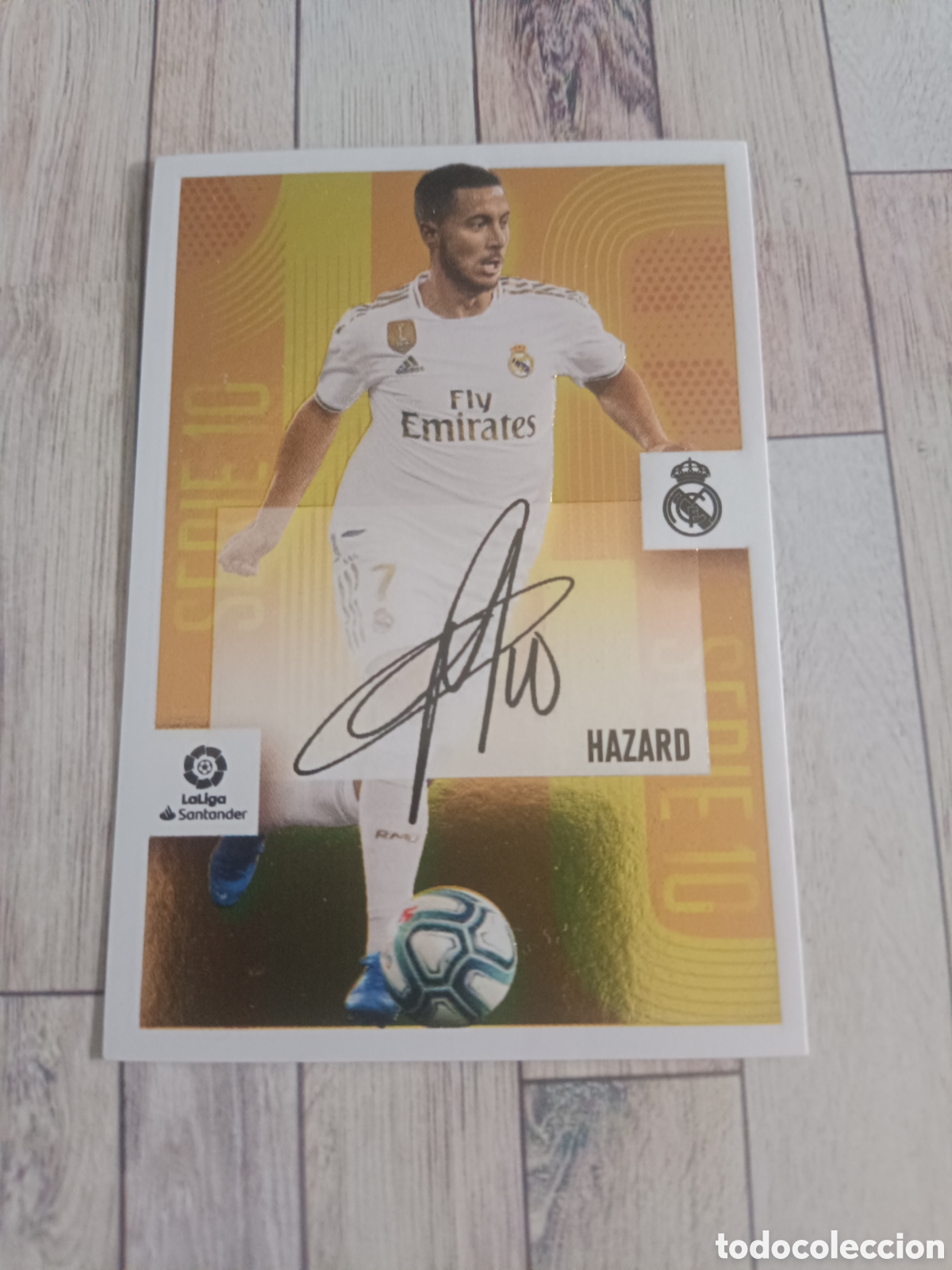 Cromos de f&uacute;tbol: 8 HAZARD REAL MADRID FIRMADA SERIE 10 SIN PEGAR ESTE 2020 2021 PANINI - LIGA 20 21
