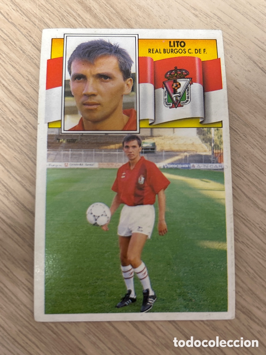 Cromos de f&uacute;tbol: LITO BURGOS FICHAJE 19 LIGA ESTE 1990 1991 90 91 NUNCA PEGADO SIN PEGAR