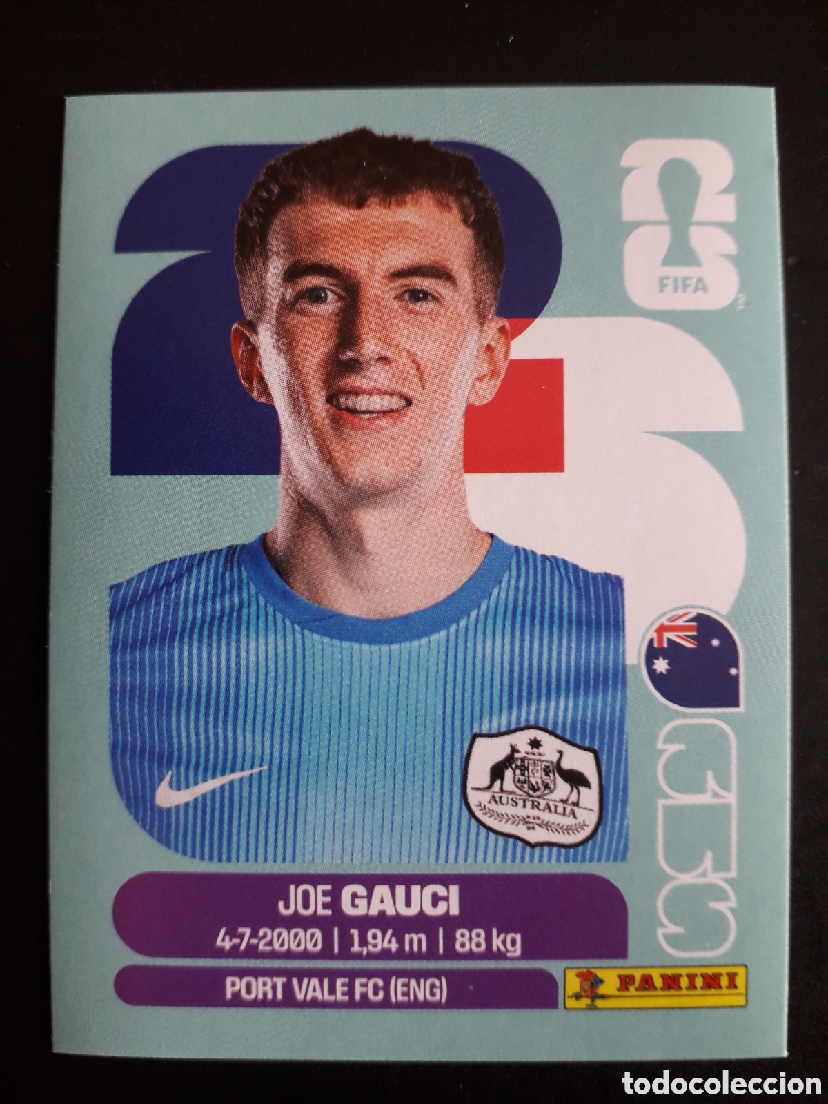 Cromos de f&uacute;tbol: GAUCI AUSTRALIA AUS 3 MUNDIAL F&Uacute;TBOL 2026 FIFA WORLD CUP PANINI SIN PEGAR PEDIDO M&Iacute;NIMO 3&euro;.