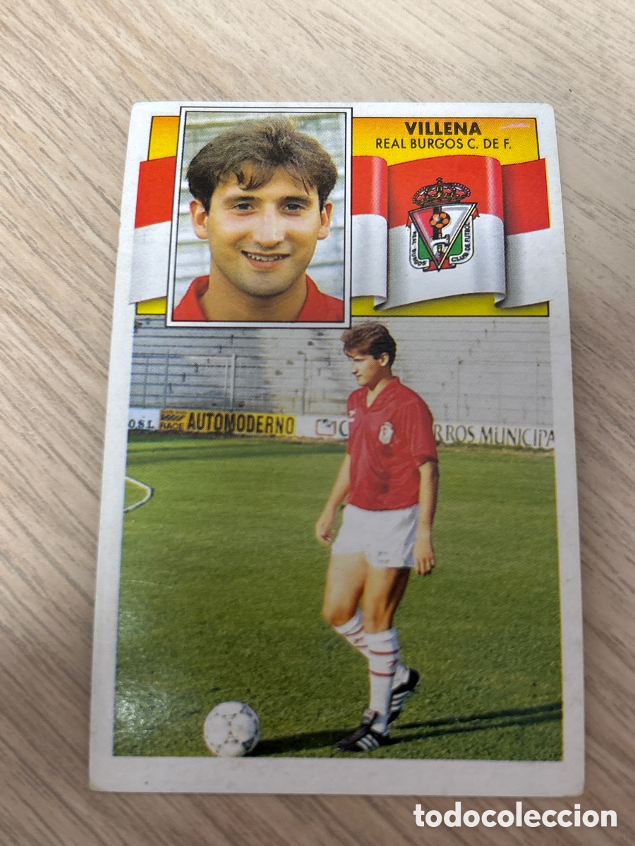 Figurine di Calcio: VILLENA BURGOS FICHAJE 26 LIGA ESTE 1990 1991 90 91 NUNCA PEGADO SIN PEGAR