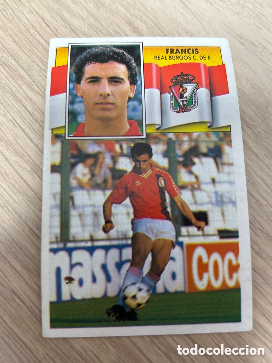 Cromos de f&uacute;tbol: FRANCIS BURGOS LIGA ESTE 1990 1991 90 91 NUNCA PEGADO SIN PEGAR