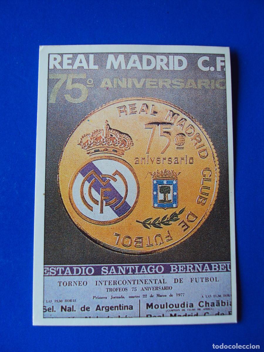 Fu&szlig;ball-Sticker: CROMO N&ordm; 17 CARTEL 75 ANIVERSARIO &Aacute;LBUM COLECCI&Oacute;N REAL MADRID 95 96 1995 1996 PANINI NUNCA PEGADO