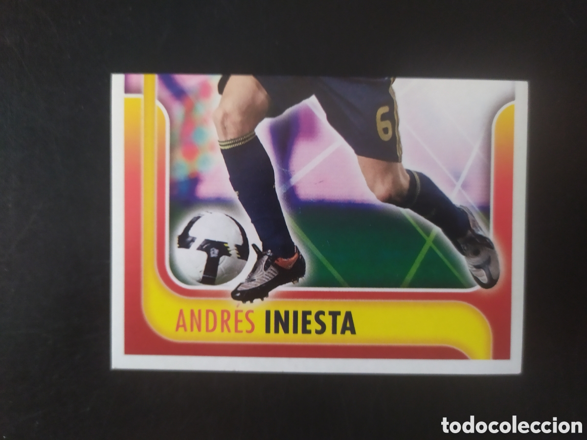 Cromos de f&uacute;tbol: A por ellos colecci&oacute;n selecci&oacute;n espa&ntilde;ola 2009 panini n&deg; 96 Iniesta Espa&ntilde;a sin pegar