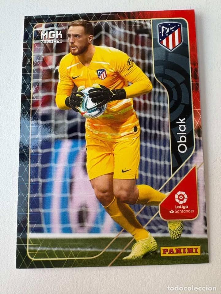 Cromos de f&uacute;tbol: Carta Oblak Atl&eacute;tico de Madrid 38 Megacracks 2020-21