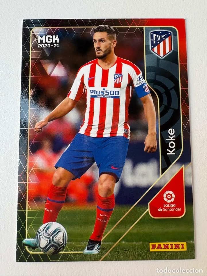 Cromos de f&uacute;tbol: Carta Koke Atl&eacute;tico de Madrid 48 Megacracks 2020-21