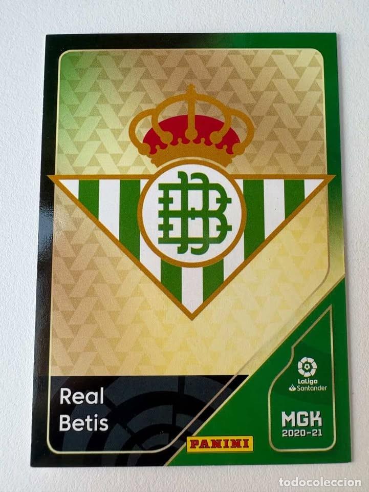 Cromos de f&uacute;tbol: Carta Escudo Betis 73 Megacracks 2020-21