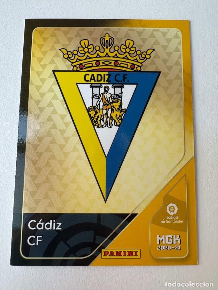 Cromos de f&uacute;tbol: Carta Escudo C&aacute;diz 84 Megacracks 2020-21