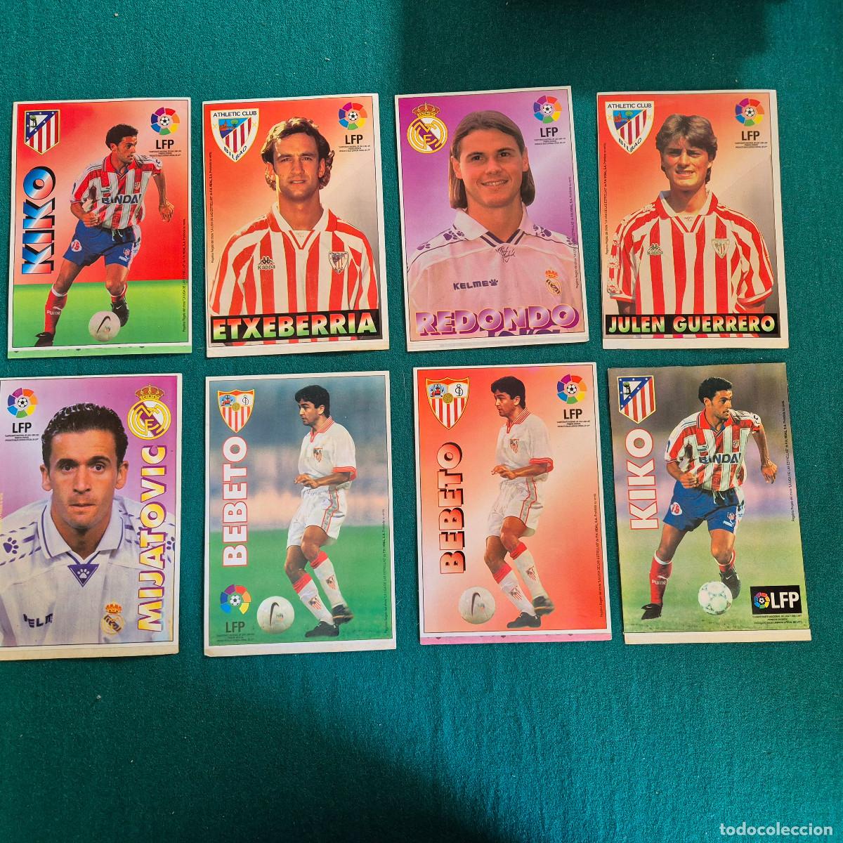 Fu&szlig;ball-Sticker: 8 CROMOS Premio Mega Pegatina Chicles Vidal 96 97 La liga de las estrellas