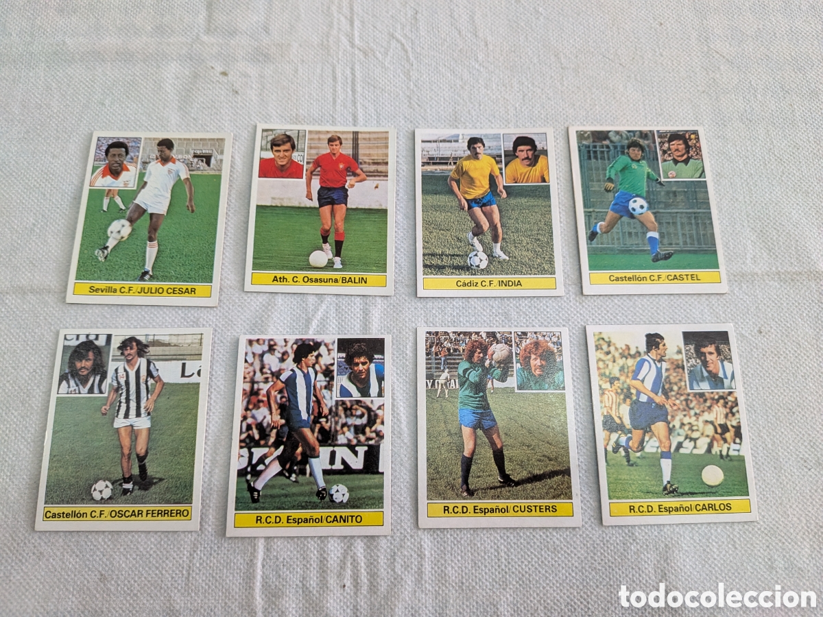 Fu&szlig;ball-Sticker: LIGA 81 82 ediciones este lote 8 cromos &uacute;ltimos fichajes SIN PEGAR NUNCA PEGADOS