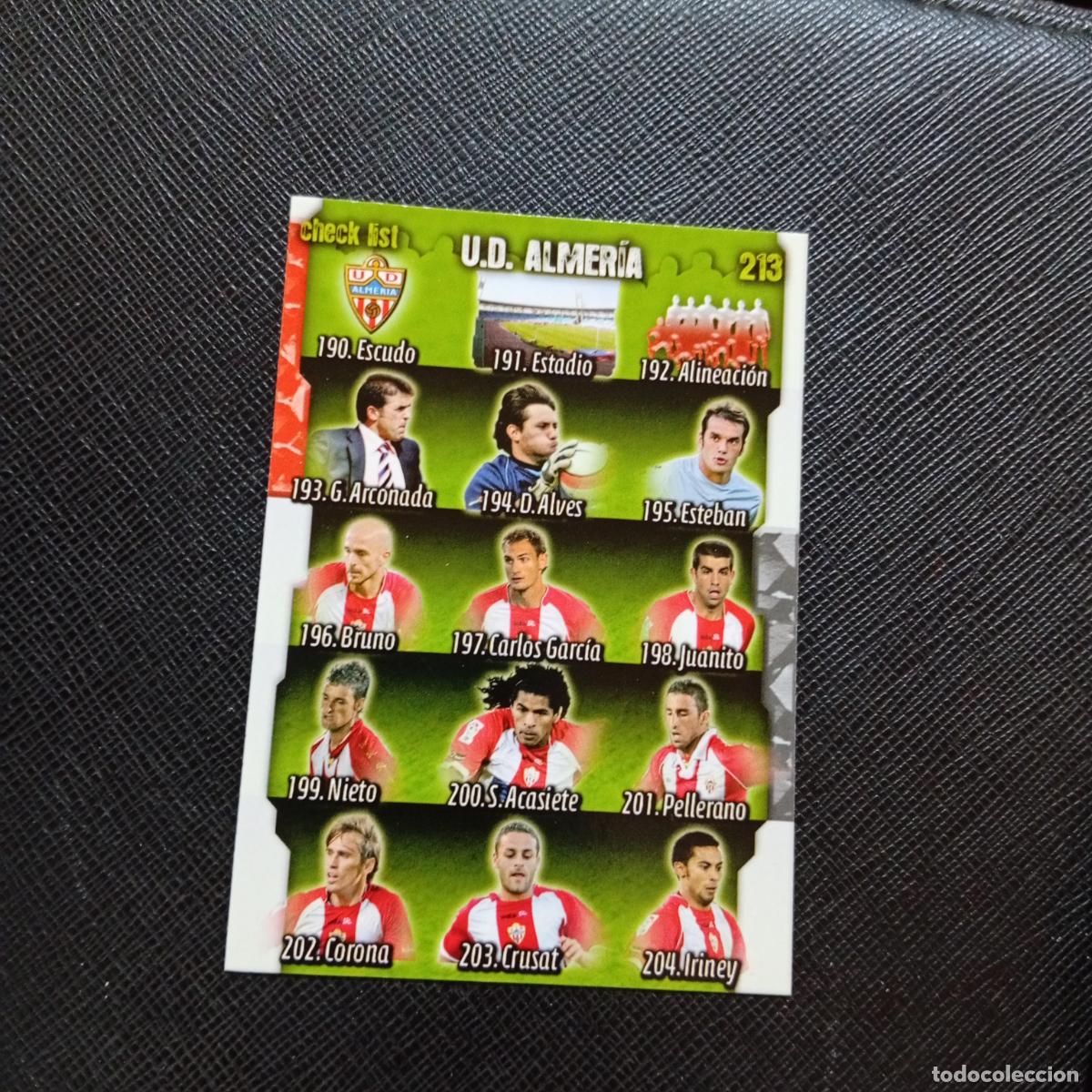 Cromos de f&uacute;tbol: 213 CHECK LIST ALMERIA MUNDICROMO QUIZ GAME 2008 2009 FUTBOL 08 09 - A211 PG26