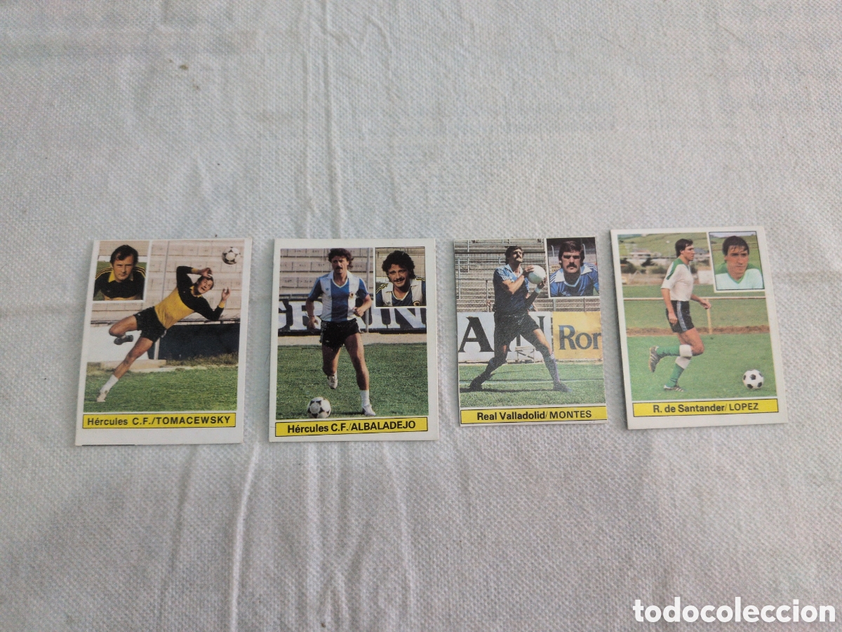 Fu&szlig;ball-Sticker: LIGA 81 82 ediciones este lote 4 cromos colocas SIN PEGAR NUNCA PEGADOS