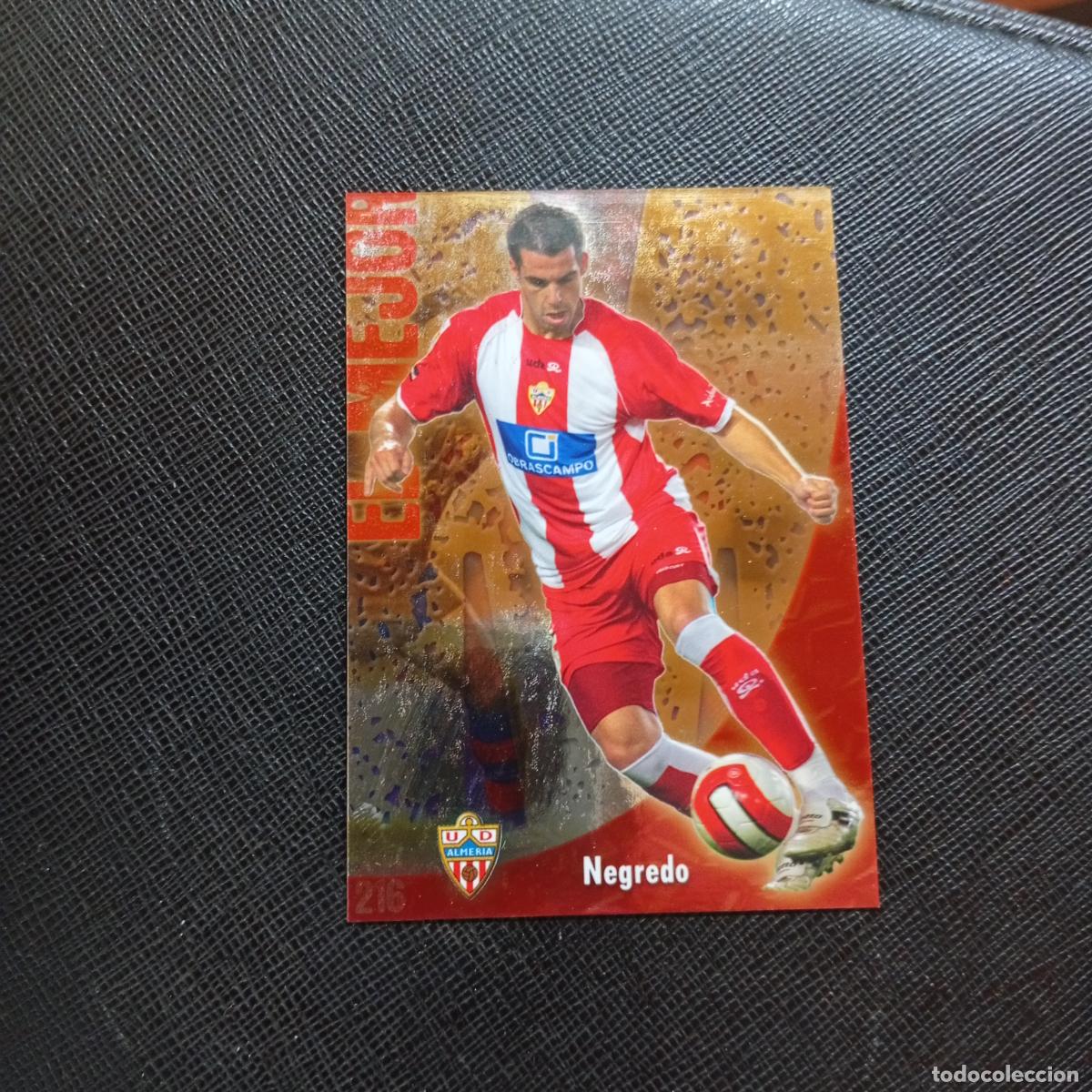 Cromos de f&uacute;tbol: 216 NEGREDO ALMERIA MUNDICROMO QUIZ GAME 2008 2009 FUTBOL 08 09 - A211 PG26 PUNTAS RECTAS