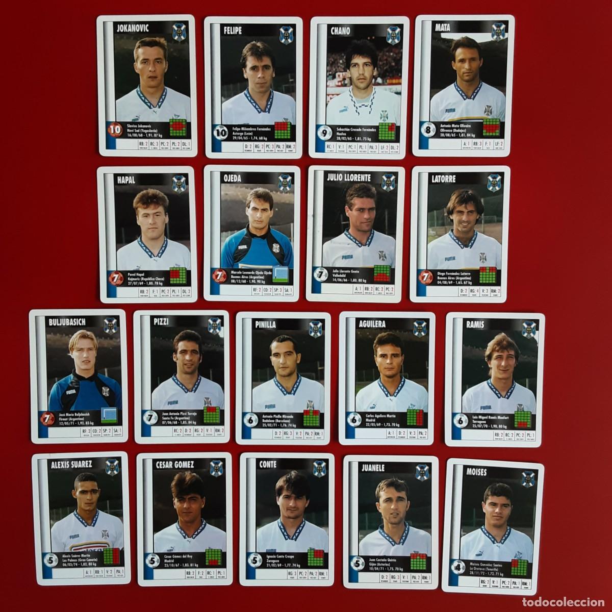 Cromos de f&uacute;tbol: EQUIPO COMPLETO TENERIFE CARTAS MARCA SUPERGOL