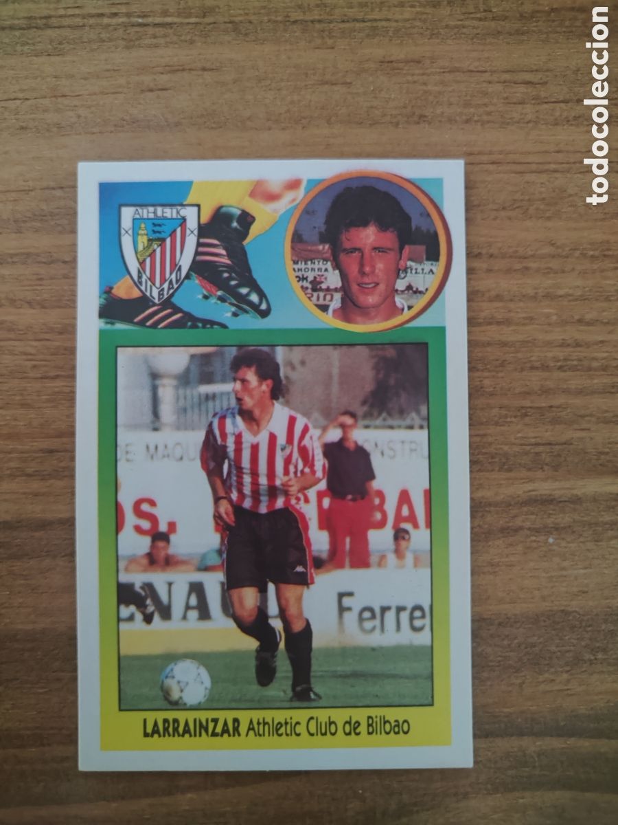 Cromos de f&uacute;tbol: Este 93 94 cart&oacute;n sin pegar &uacute;ltimos fichajes 19 Athletic Bilbao Larrainzar versi&oacute;n bal&oacute;n despegado