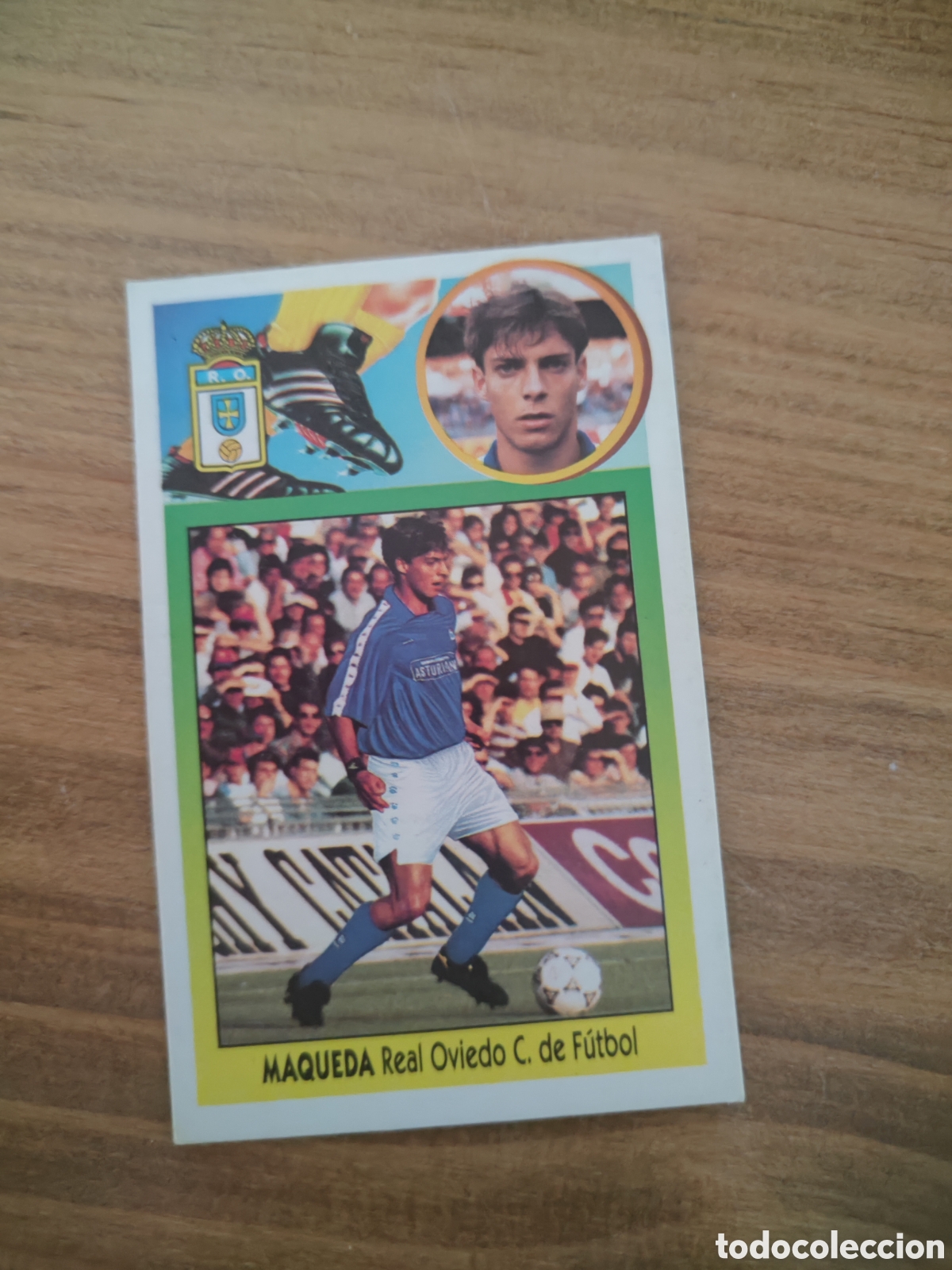 Cromos de f&uacute;tbol: Este 93 94 cart&oacute;n despegado &uacute;ltimos fichajes 18 Oviedo Maqueda