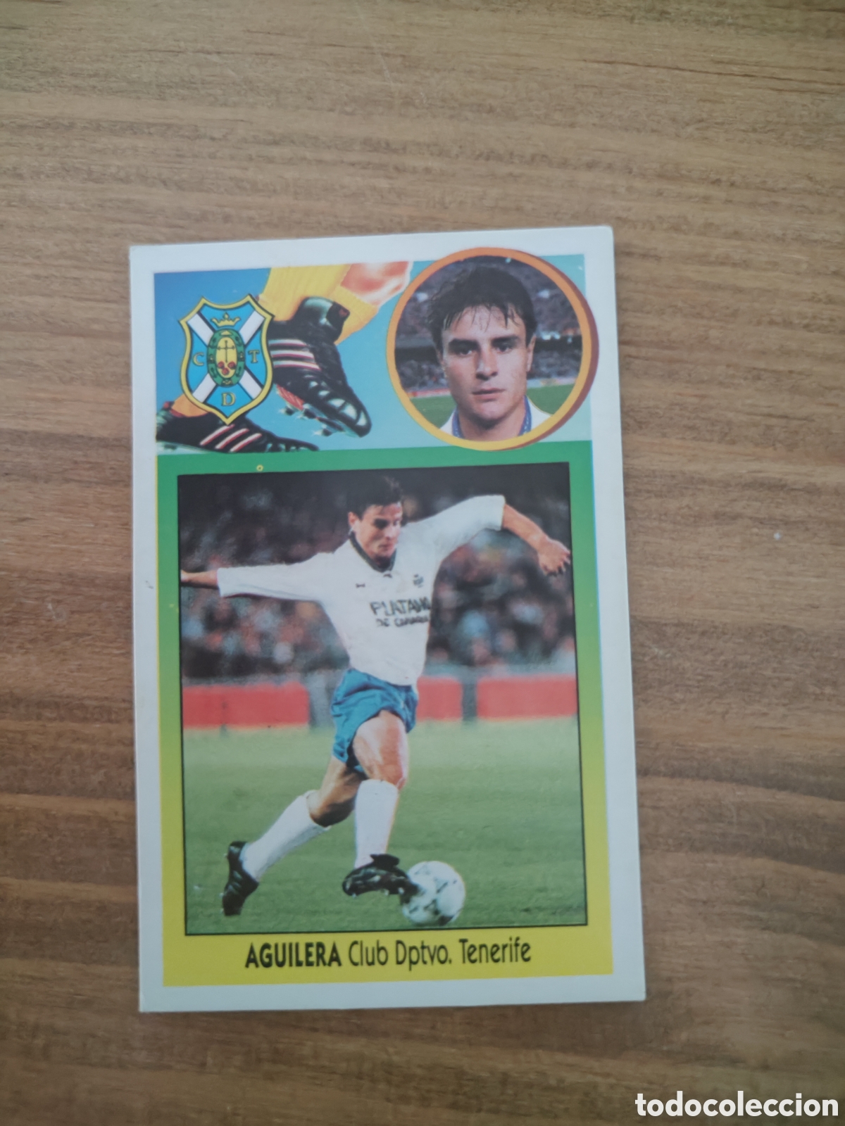 Figurine di Calcio: Este 93 94 cart&oacute;n despegado &uacute;ltimos fichajes 14 Tenerife Aguilera