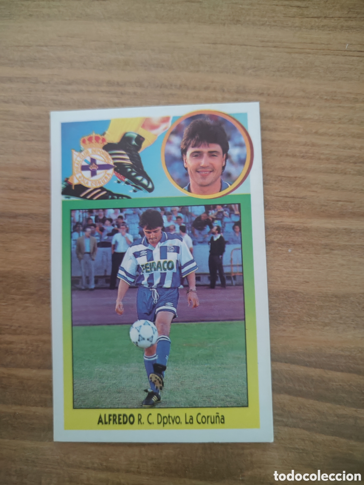 Figurine di Calcio: Este 93 94 cart&oacute;n despegado &uacute;ltimos fichajes 11 Deportivo Coru&ntilde;a Alfredo