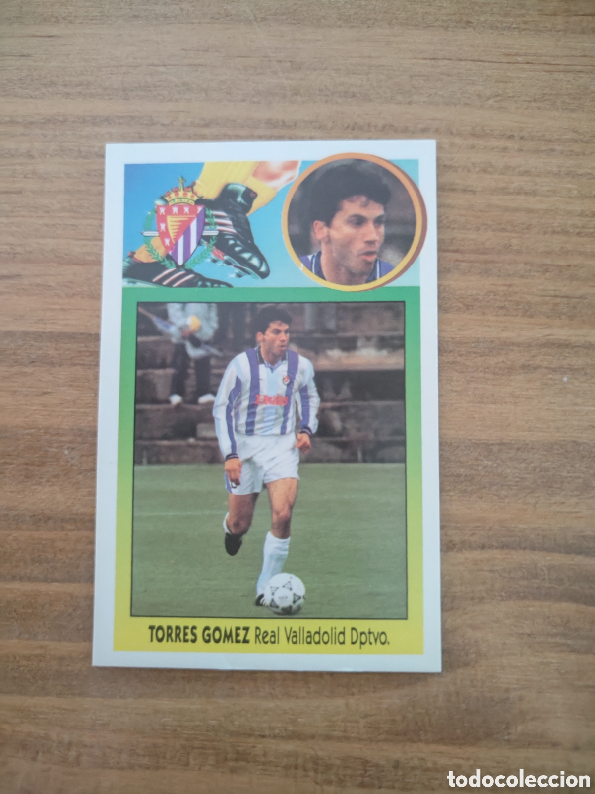 Fu&szlig;ball-Sticker: Este 93 94 cart&oacute;n sin pegar &uacute;ltimos fichajes 9 Real Valladolid Torres G&oacute;mez