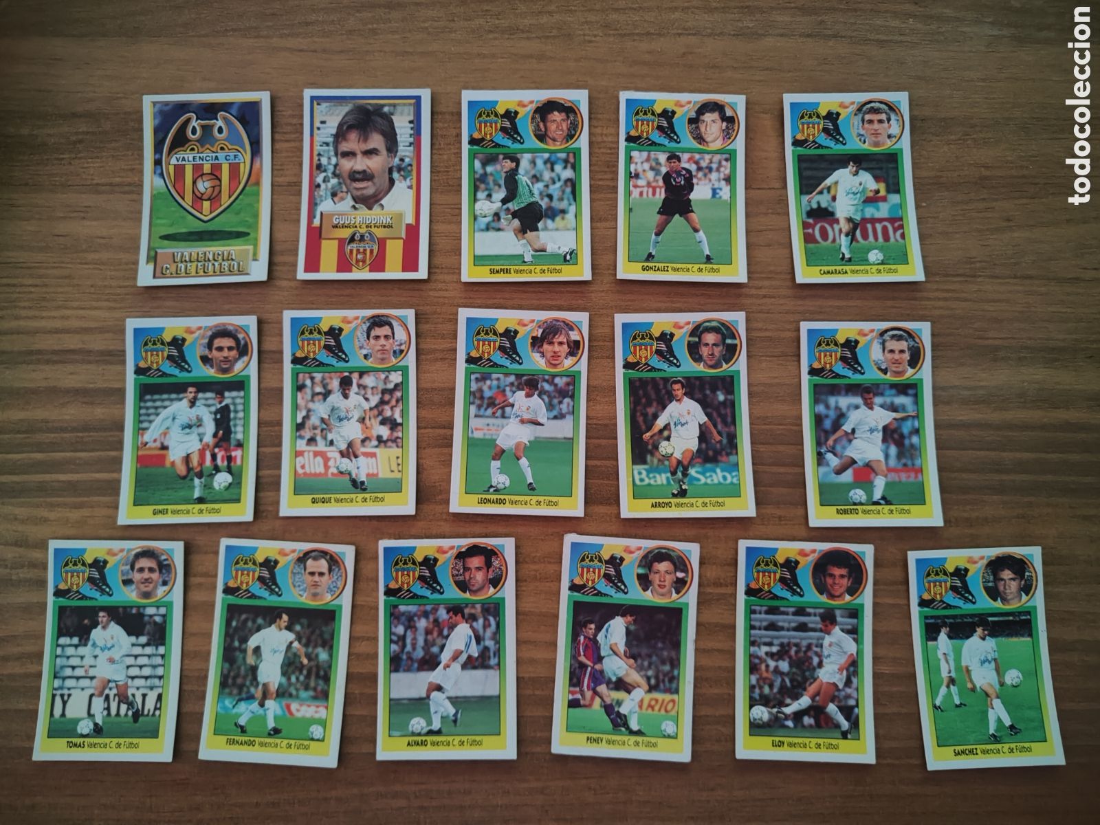 Fu&szlig;ball-Sticker: Este 93 94 despegado Lote 16 cromos Valencia