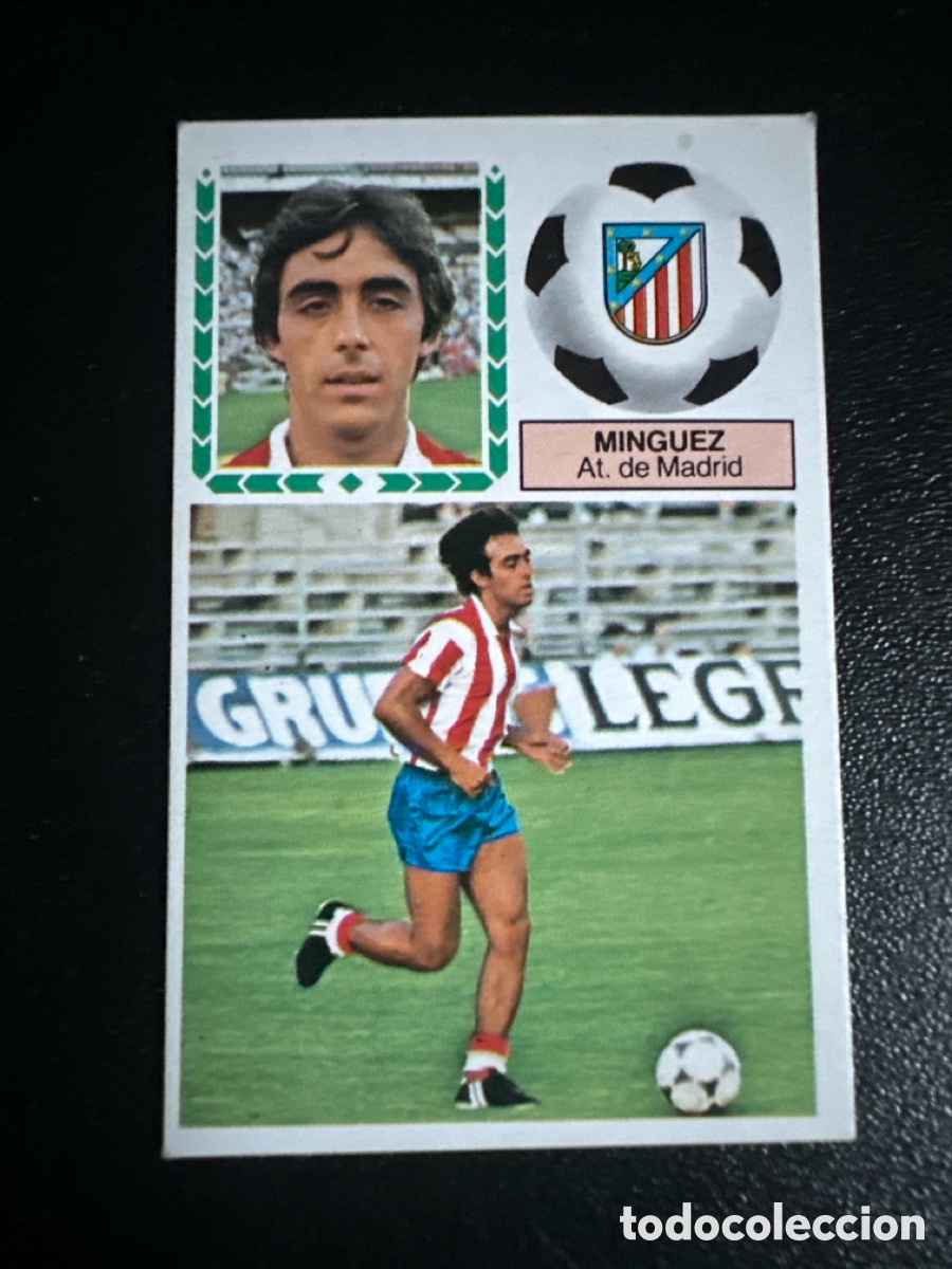 Cromos de f&uacute;tbol: L. ESTE 83 84 &mdash; Minguez At. Madrid nunca pegado