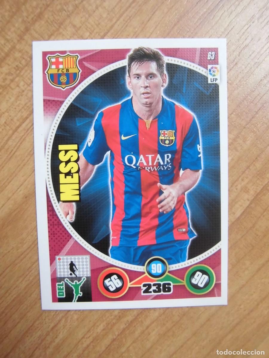 Cromos de f&uacute;tbol: MESSI 63 BARCELONA ADRENALYN 2014-15 PANINI