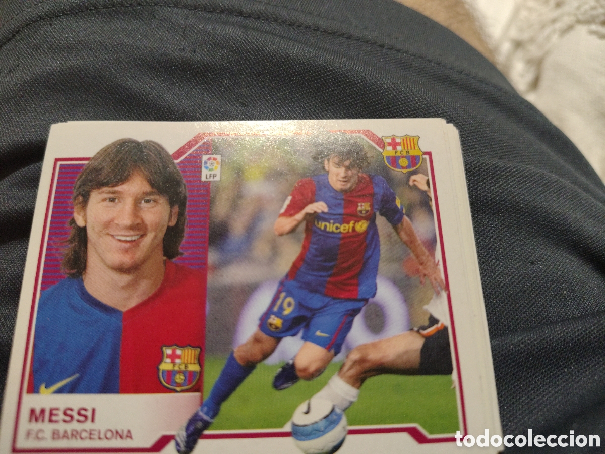 Cromos de f&uacute;tbol: Cromo messi Panini nunca pegado nuevo 2007/2008