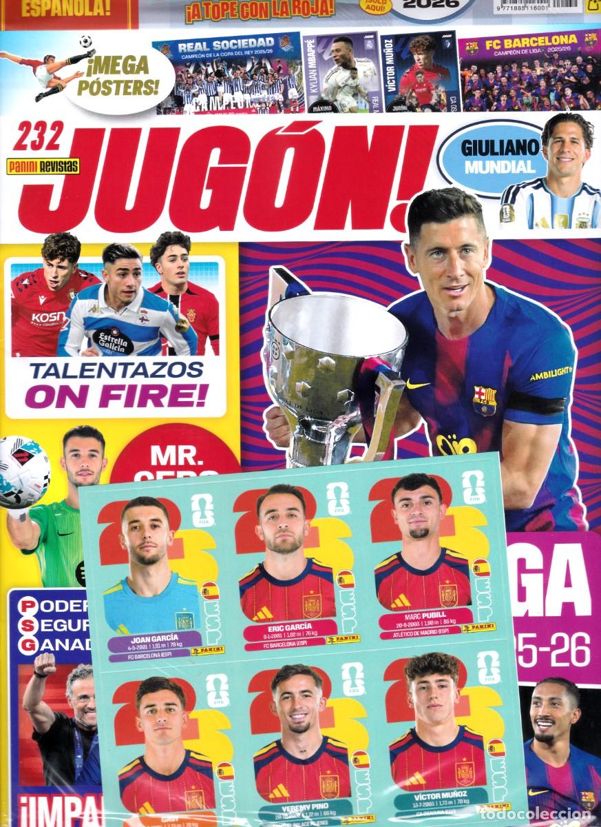 Football Stickers: REVISTAS JUG&Oacute;N 231 Y 232- SIN ABRIR- CON ACTUALIZACI&Oacute;N CROMOS DE ESPA&Ntilde;A